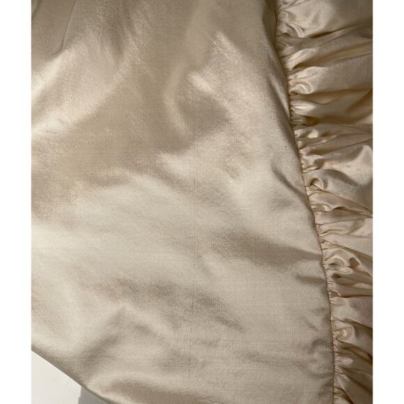 Rasario Ruffled Silk Crepe Corset Strapless Two Tone Asymmetric Midi Dress Sz 4 - Picture 8 of 13